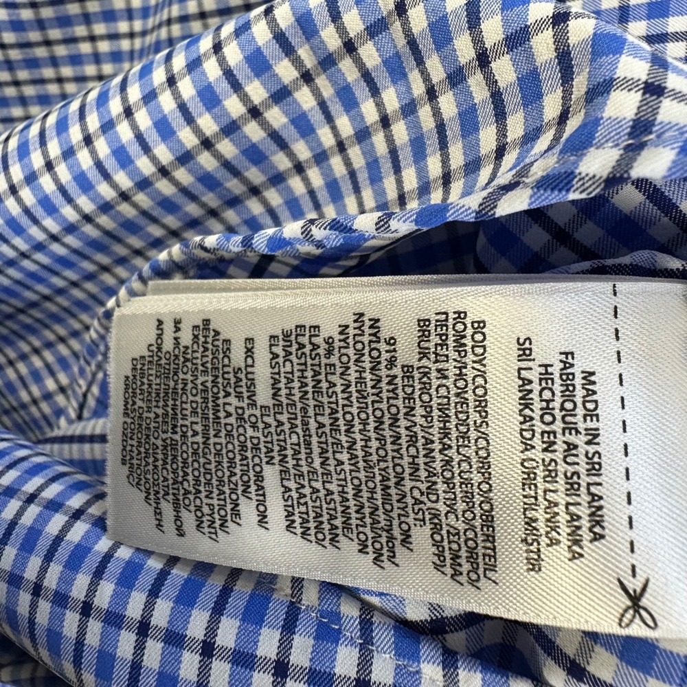 Polo Ralph Lauren Mens XL Classic Fit Performance Gingham Button Down Shirt Blue - Picture 7 of 7